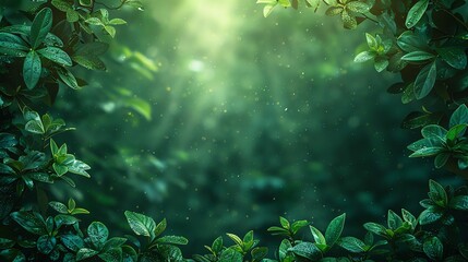 Rainforest Canopy A view from the forest floor looking up into the lush, green rainforest canopy, with ample blank space for adding inspirational and naturebased quotes