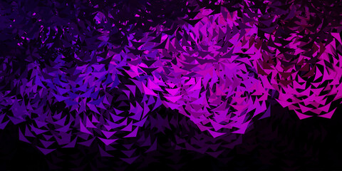 Obraz premium Dark blue, red vector backdrop with lines, triangles.