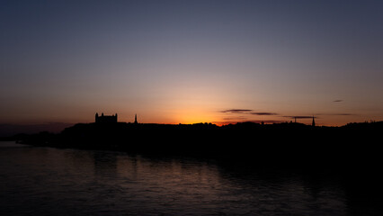 sunset over the river