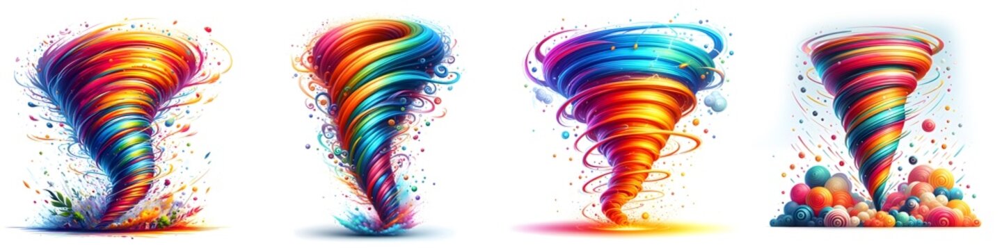 Tornado effect colourful  tornado swirl whirlwind splashes with splatters hurricane dessert stream storm with liquid splashing