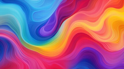 Obraz premium This image displays an array of vibrant, swirling colors blending seamlessly into each other, creating a mesmerizing and dynamic abstract pattern reminiscent of flowing waves.