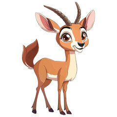 Fototapeta premium vector happy Antelope cartoon character on white background