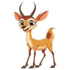 Fototapeta premium vector happy Antelope cartoon character on white background