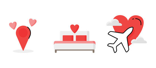 Honeymoon trip in cute style