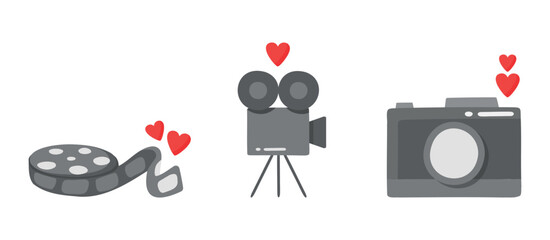 Camera set for wedding movie