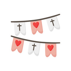 Flags on the wedding party