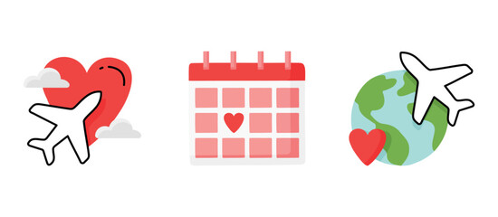 Honeymoon trip in cute style