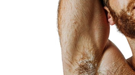 Naklejka premium Male armpit on a transparent background
