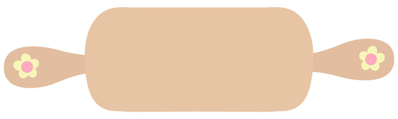 Cute cooking kitchenware in Children Style Cartoon illustration rolling pin