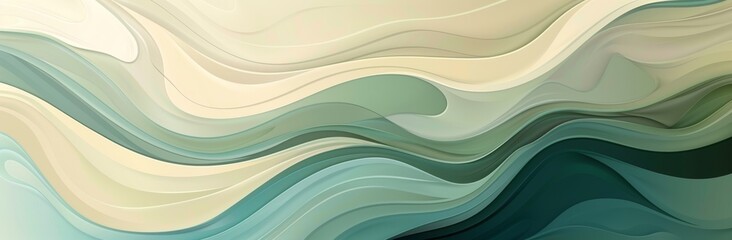 Abstract background with curvy waves and soft colors, ideal as wallpaper or design element