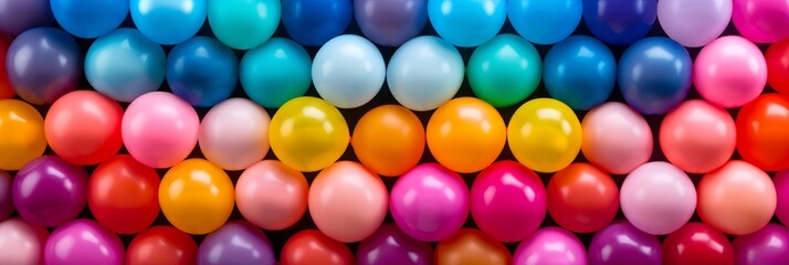 Obraz premium Colorful balloons infuse joy at the festive fair celebration, creating a vibrant atmosphere