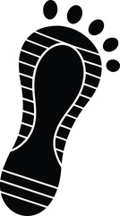 Footstep silhouette-vector illustration design