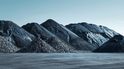 Coal stockpile in a mining operation