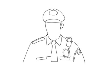 Simple continuous one line drawing of people use work uniform. Work uniform icon minimalist concept. Simple vector illustration. School.