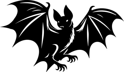 Art and illustration of a Bat silhouette vector image