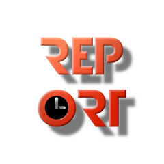 Parola REPORT  con sfondo colorato gradiente