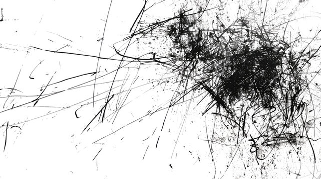 Grunge scribble on transparent background