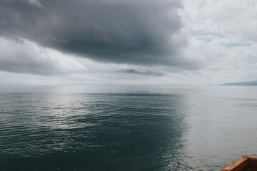 storm clouds over the sea