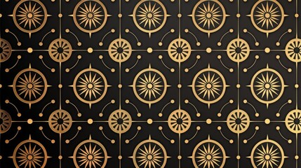 Golden geometric abstract pattern