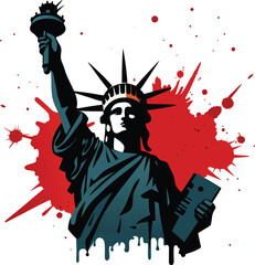 Statue of liberty usa patriotic symbol vector design © Mizanul_Islam