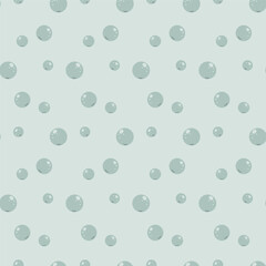 Bubbles seamless pattern. Underwater life endless background. Vector hand drawn flat illustration.