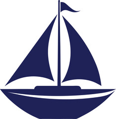  Sailboat icon logo isolated vector silhouette design