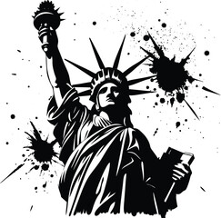 Statue of liberty usa patriotic symbol vector design
