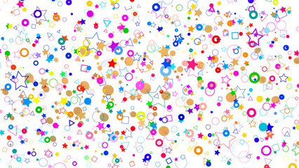 Festive confetti on a transparent basis