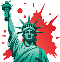 Statue of liberty usa patriotic symbol vector design © Mizanul_Islam