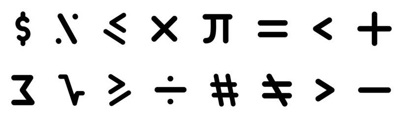 mathematics icon set