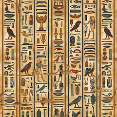 Detailed Texture of Ancient Egyptian Hieroglyphs,