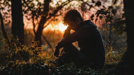 World Suicide Prevention Day. lonely people, unhappy people. human misfortune. people are depressed. people in a difficult situation