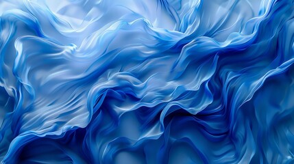 Obraz premium Abstract blue fabric waves