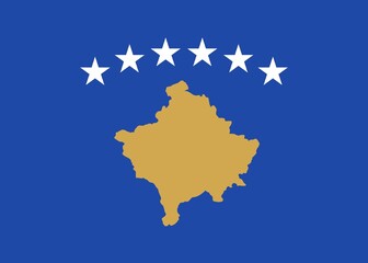Flag of Kosovo. Kosovo flag illustration