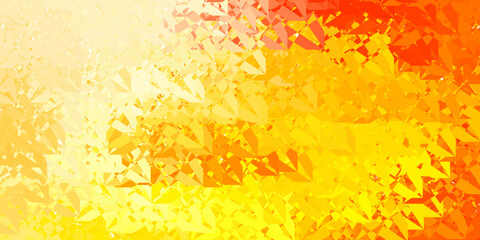 Dark Orange vector template with triangle shapes.