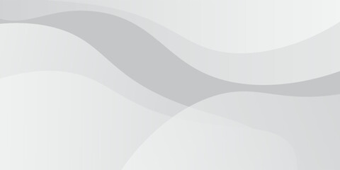 Abstract white and gray color background. Graphic design banner pattern background template with dynamic wave shapes. © adindamailiana