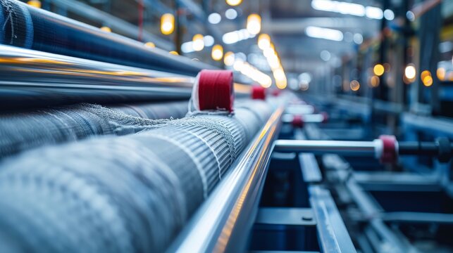Rolls of industrial cotton fabric for clothing cloth textile manufacture on machine