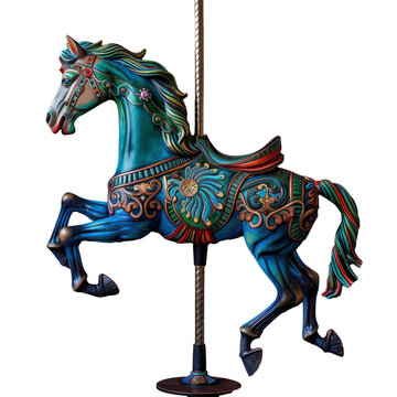 carousel horse isolated