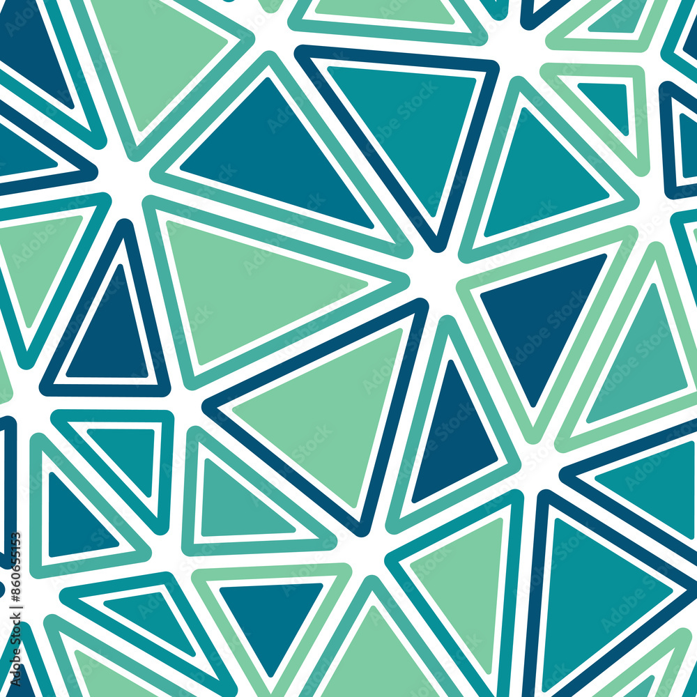 Poster triangulation geometric shapes background. rounded solid shapes in frames. big triangles size. multi