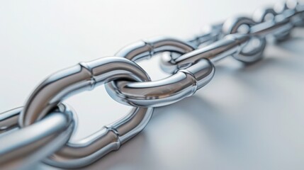 Obraz premium Linked chains in a minimalistic design, showcasing the power of friendship bonds.