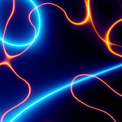 Bright glowing multidimensional plasma force field. Abstract glowing background