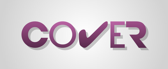 Parola COVER  con sfondo colorato gradiente
