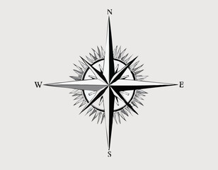 Wind rose isolated on white background