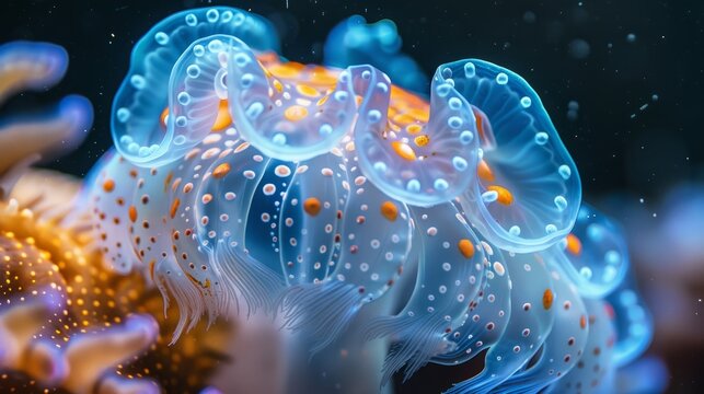 Close-up of a tunicate in the ocean