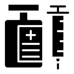 Obraz premium Vector Design Vaccine Vial Icon Style