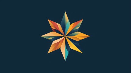 Obraz premium Colorful star logo icon
