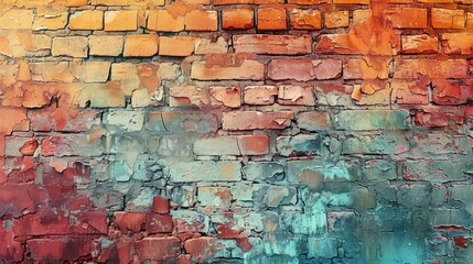 Weathered brick wall texture