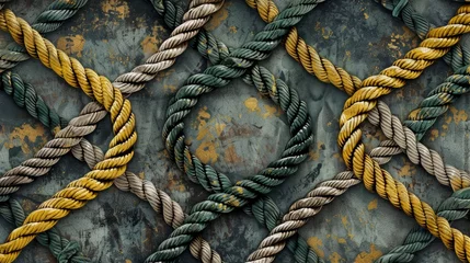 Seamless rope tie damask pattern
