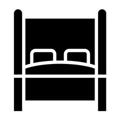 Vector Design Four-Poster Bedding Icon Style
