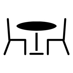 Vector Design Round Dining Table Icon Style